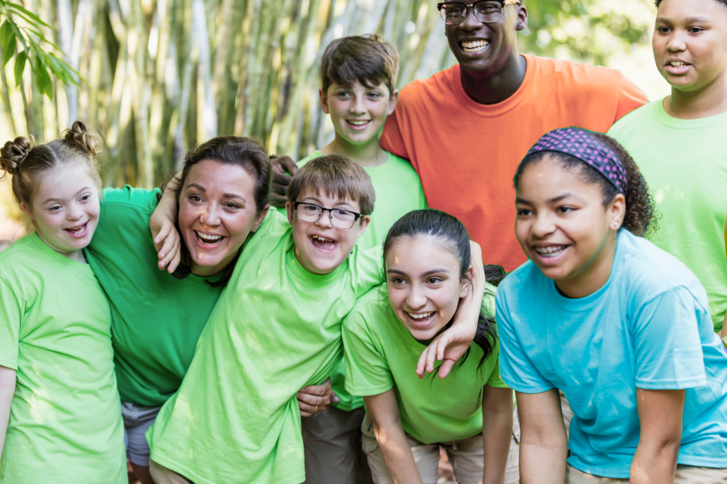 Children participating in summer camp activities that support emotional growth in kids